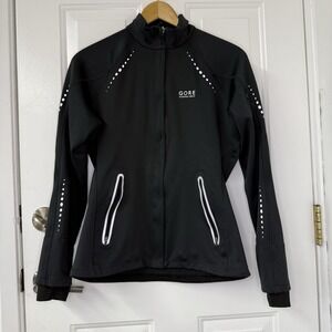 Gore Bike Wear Cycling Jacket Womens Medium‎ Black Windstopper Biking Softshell